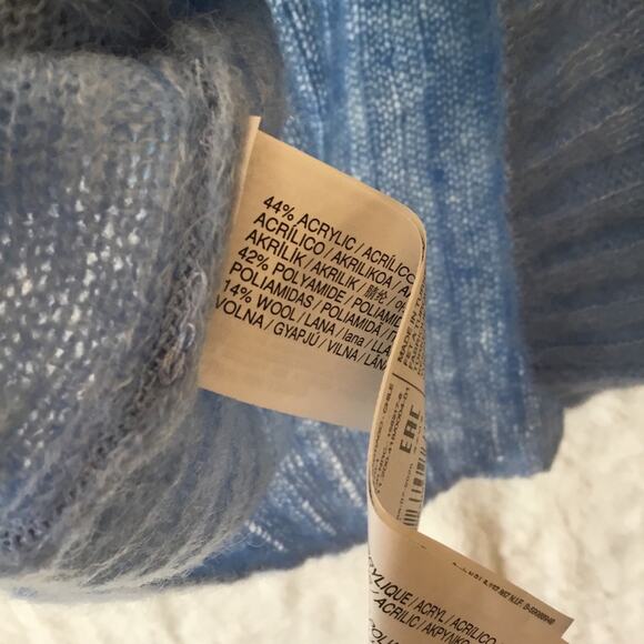 MNG Baby Blue Knitted Crop Tank Top - Picture 6 of 9